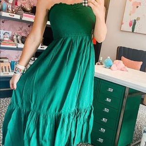 Aerie Green Midi dress